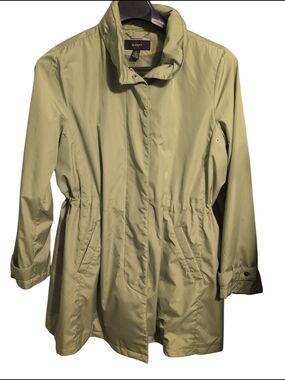 Alfani Women's Green Lightweight Anorak Rain Jacket Hood XLarge